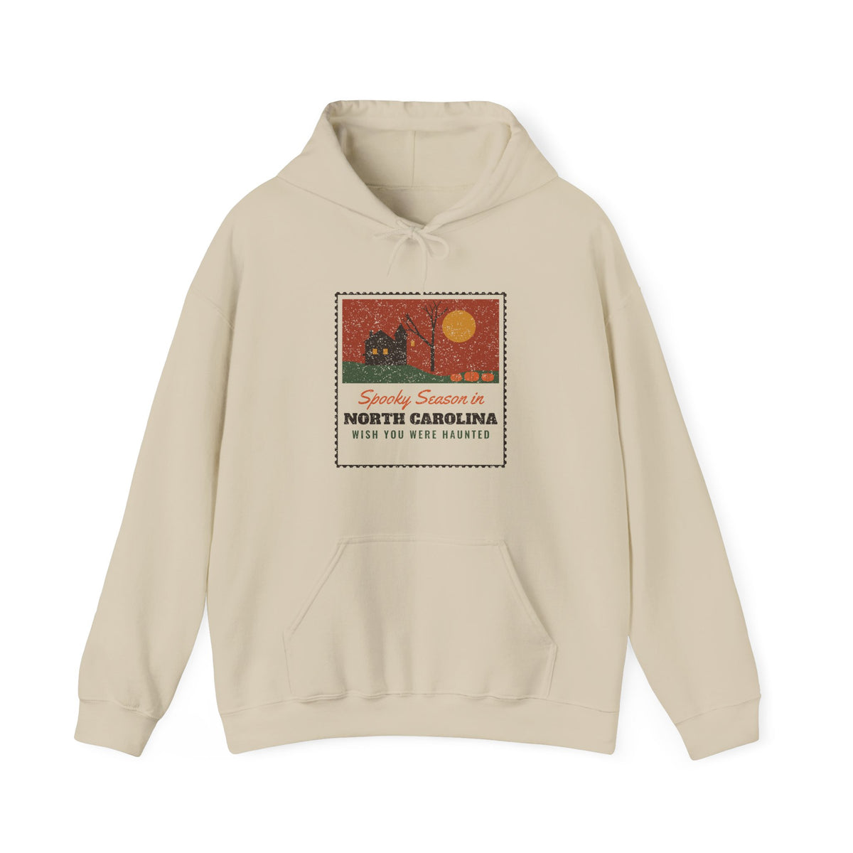 Spooky Season in North Carolina Haunted Postcard Hoodie