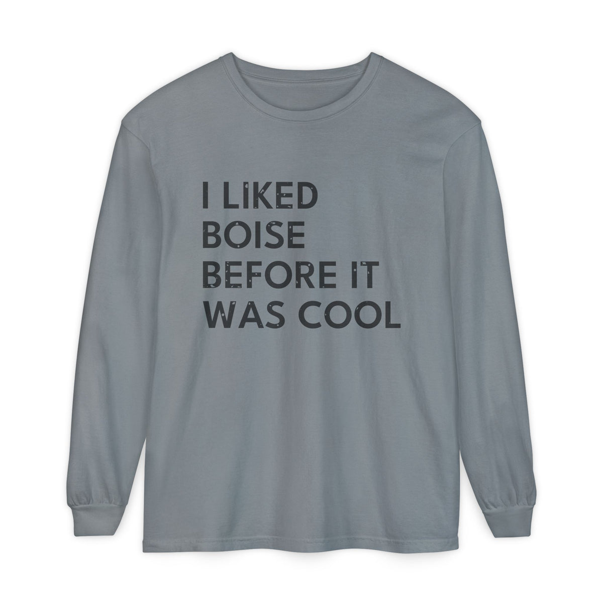 I Liked Boise Before It Was Cool Retro Hometown Long Sleeve Tee