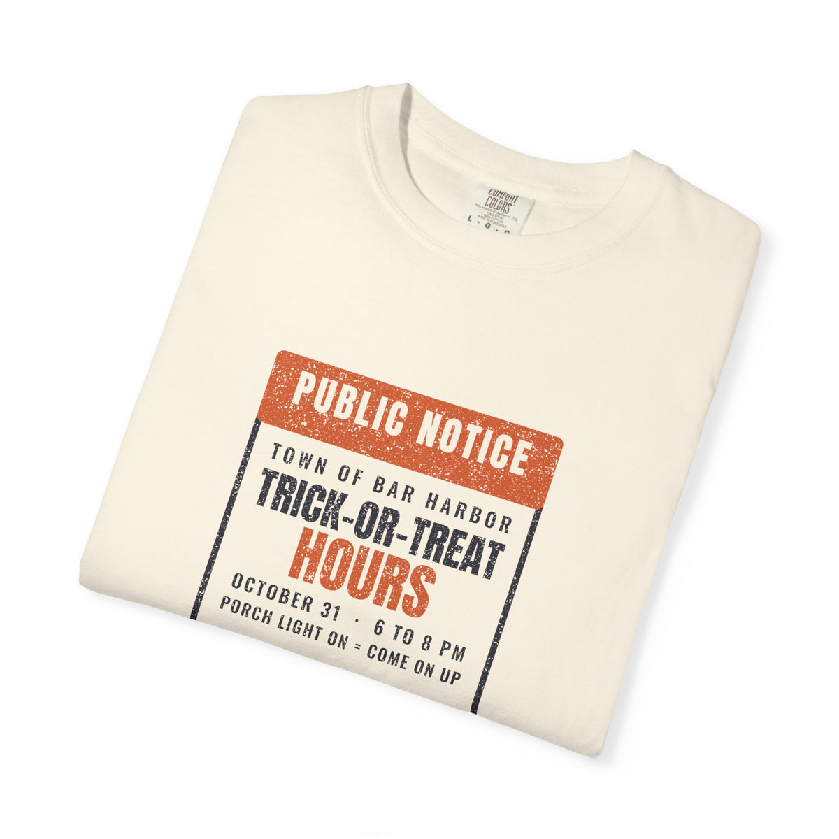 Bar Harbor Maine Trick-or-Treat Hours Notice T-Shirt