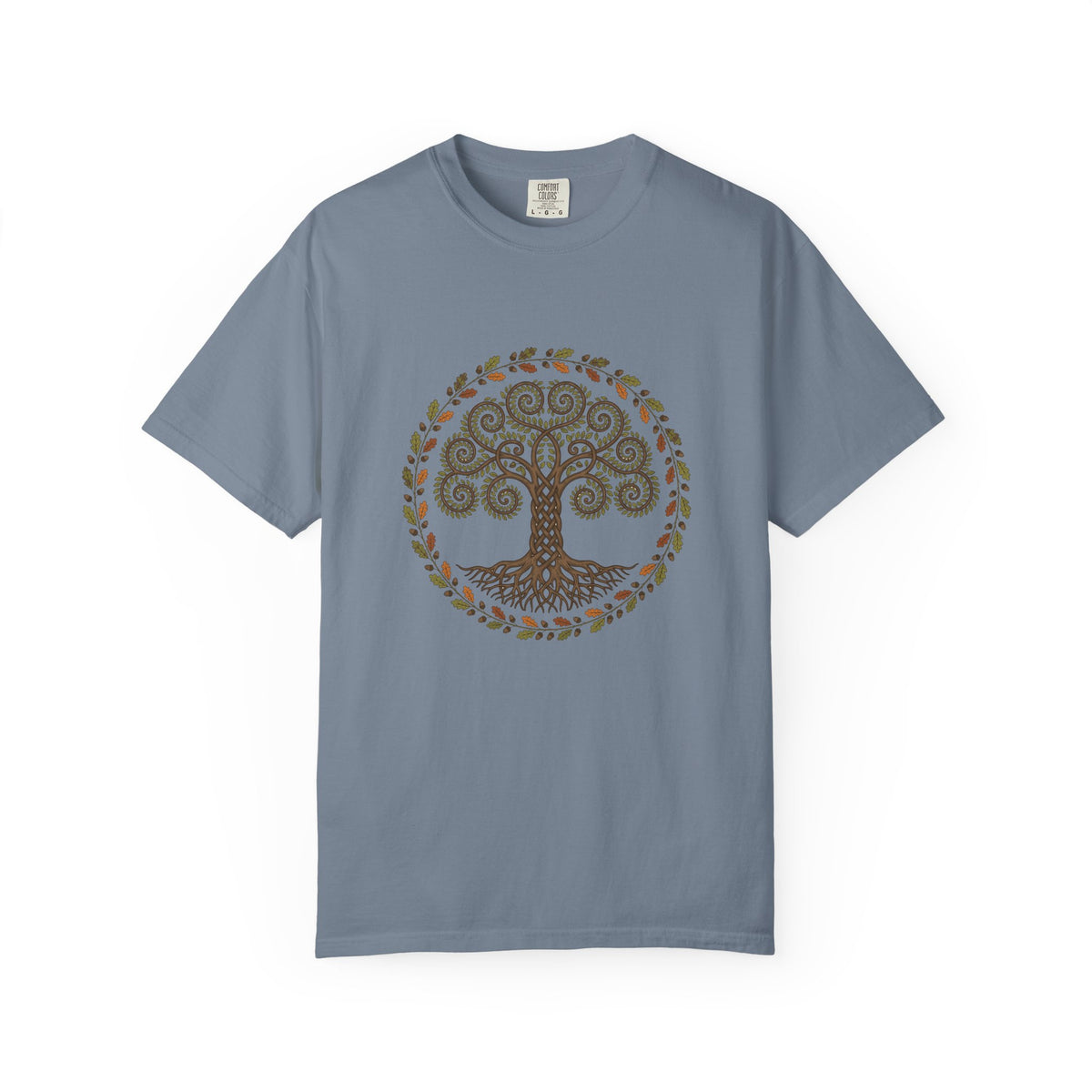 Celtic Tree of Life Autumn Oak Wreath T-Shirt