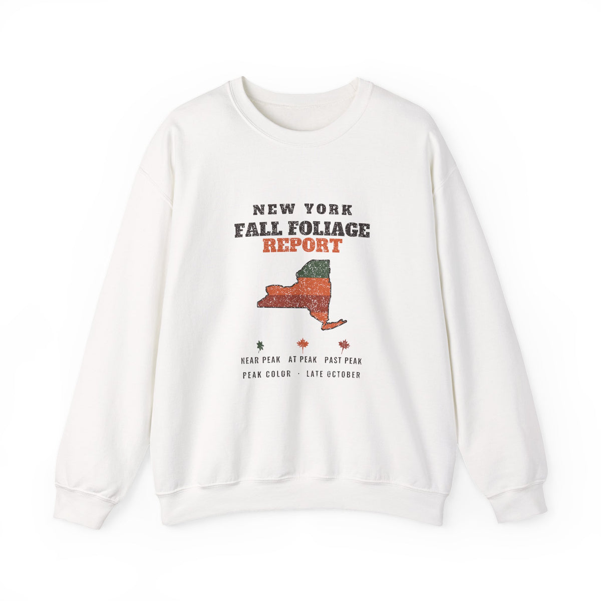 New York Fall Foliage Report Map Crewneck Sweatshirt