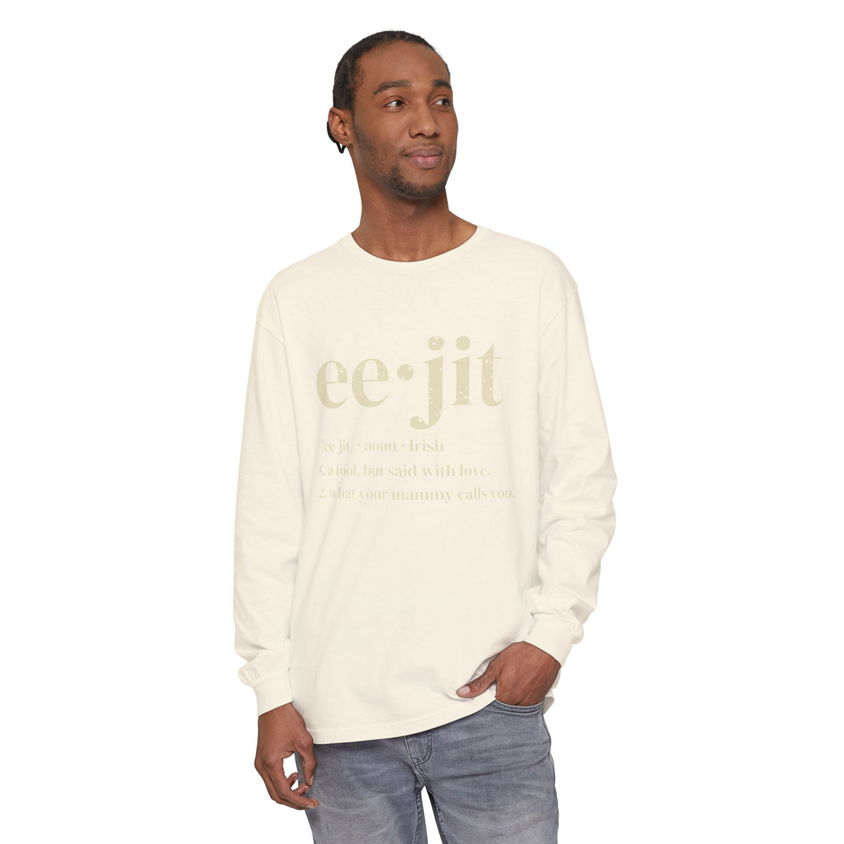 Eejit Irish Slang Dictionary Definition Long Sleeve Tee