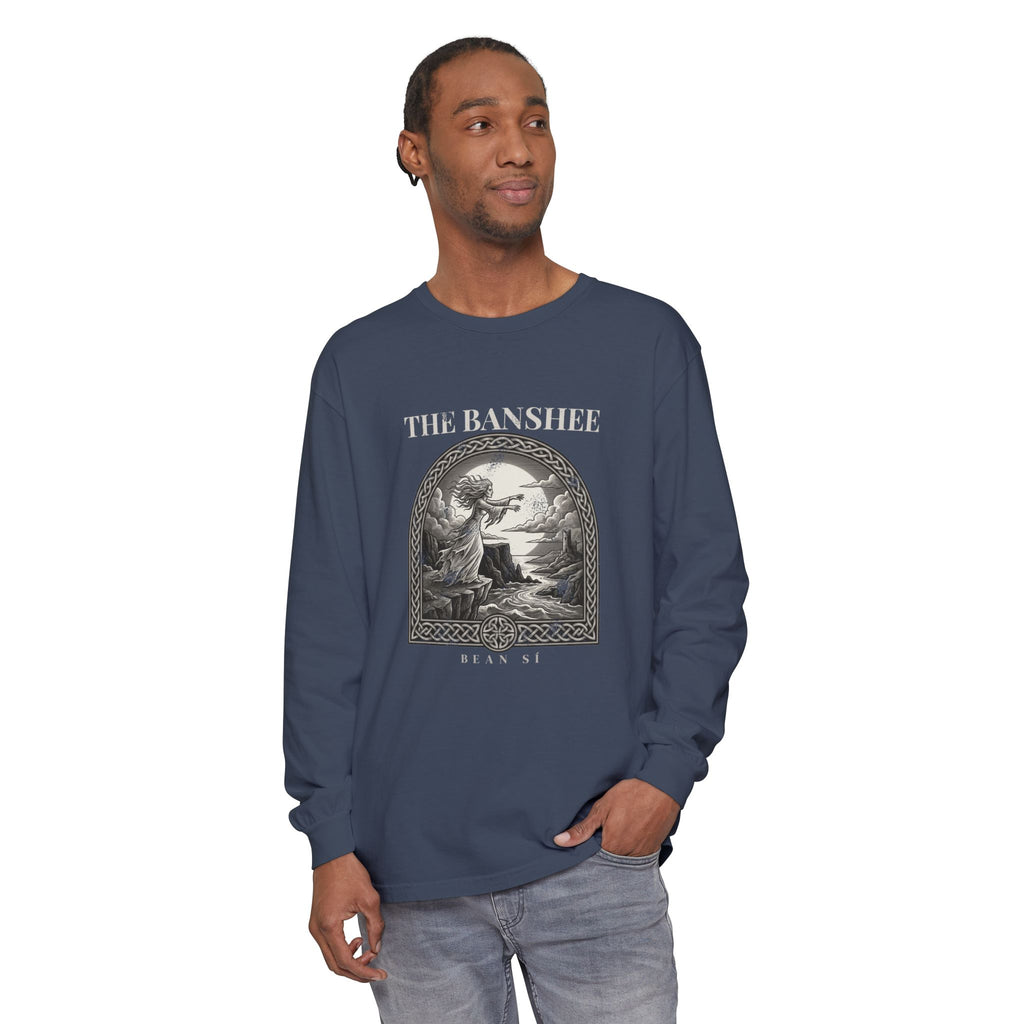 The Banshee Bean Sí Irish Folklore Engraving Long Sleeve Tee