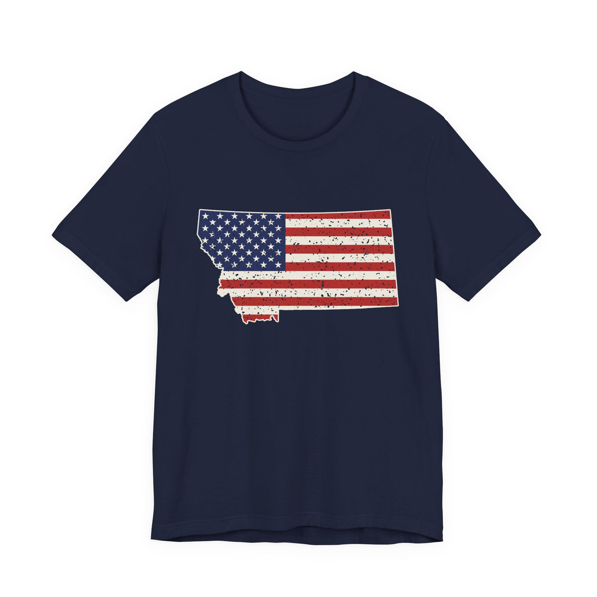 Montana American Flag Map T-Shirt
