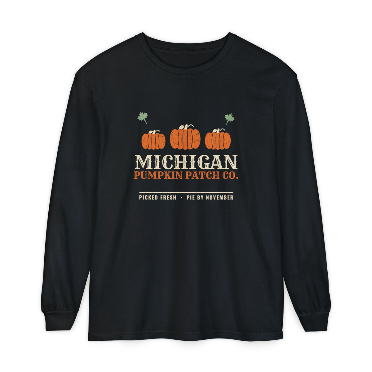 Michigan Pumpkin Patch Co. Retro Long Sleeve Tee