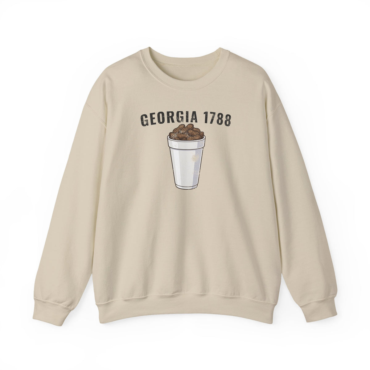 Georgia Boiled Peanuts Retro Food Illustration Crewneck Sweatshirt