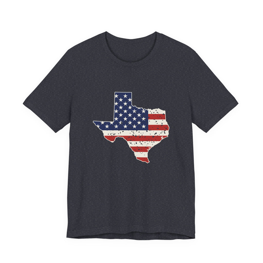 Texas American Flag Map T-Shirt