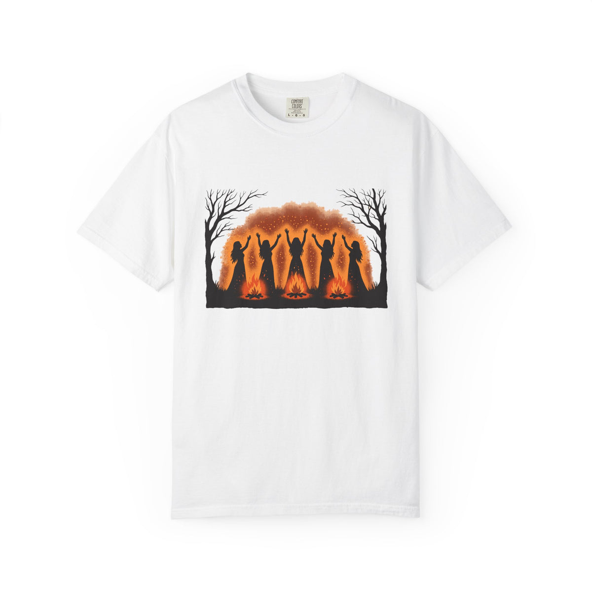 Women Dancing Around Bonfires Night Silhouettes T-Shirt