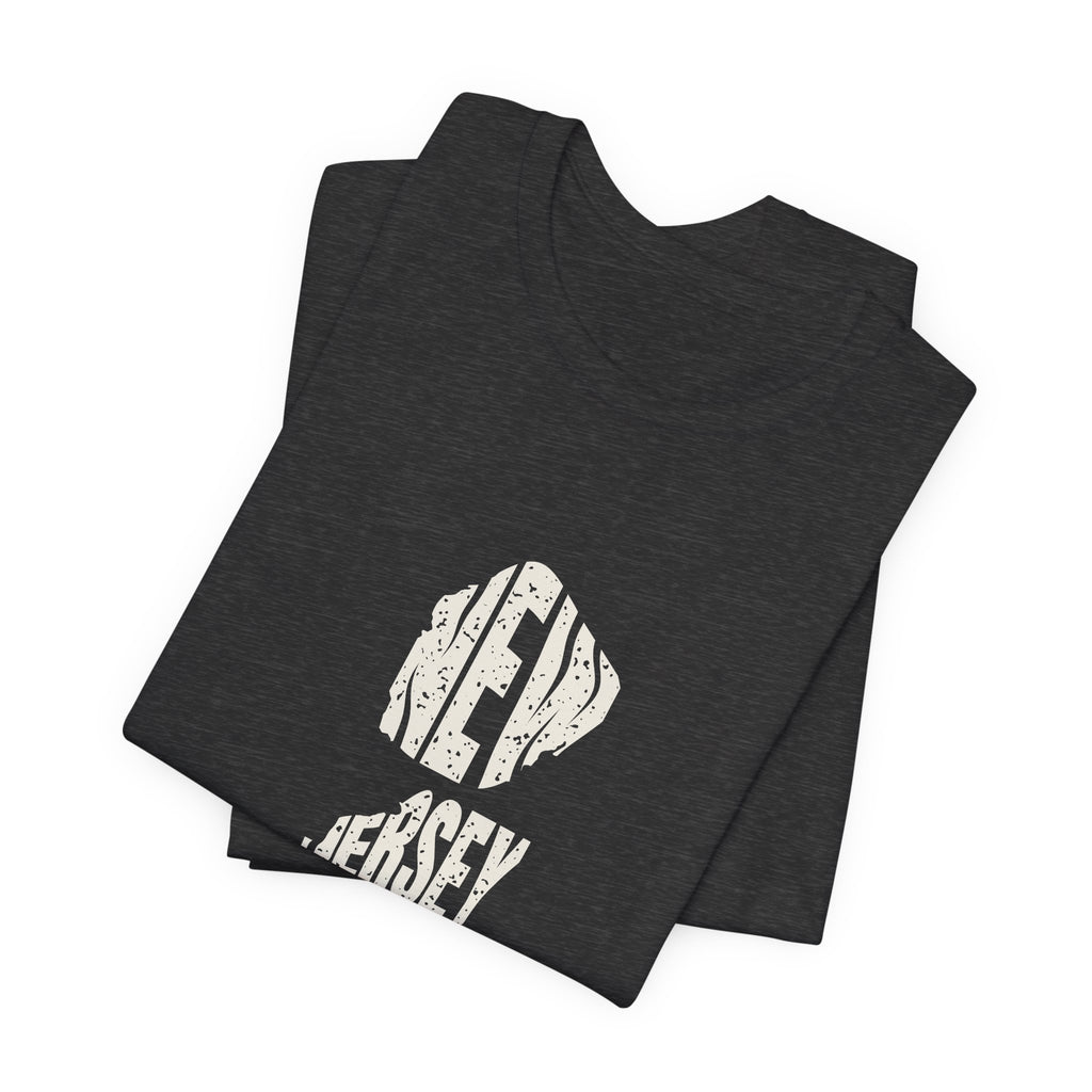 New Jersey Vintage Letters Map T-Shirt