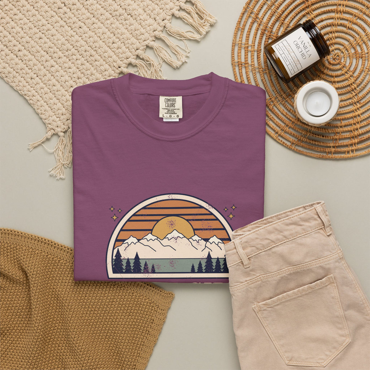 Just a Girl Who Loves National Parks Retro Sunset T-Shirt