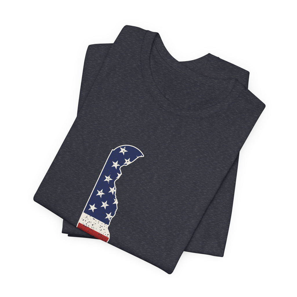Delaware American Flag Map T-Shirt
