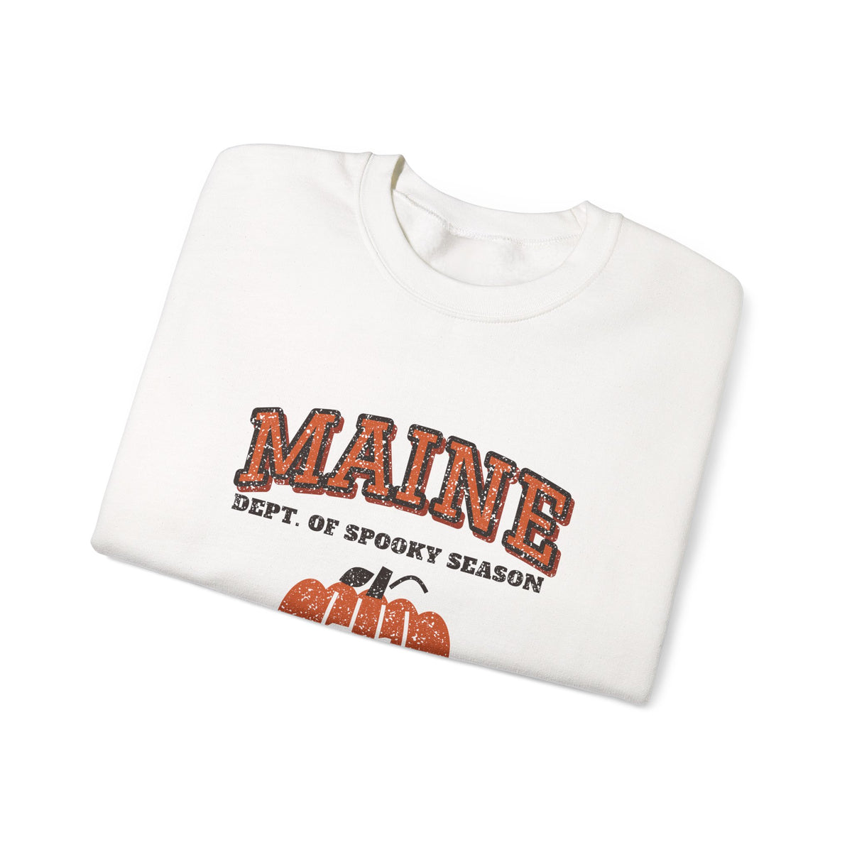 Maine Dept. of Spooky Season Varsity Crewneck Sweatshirt