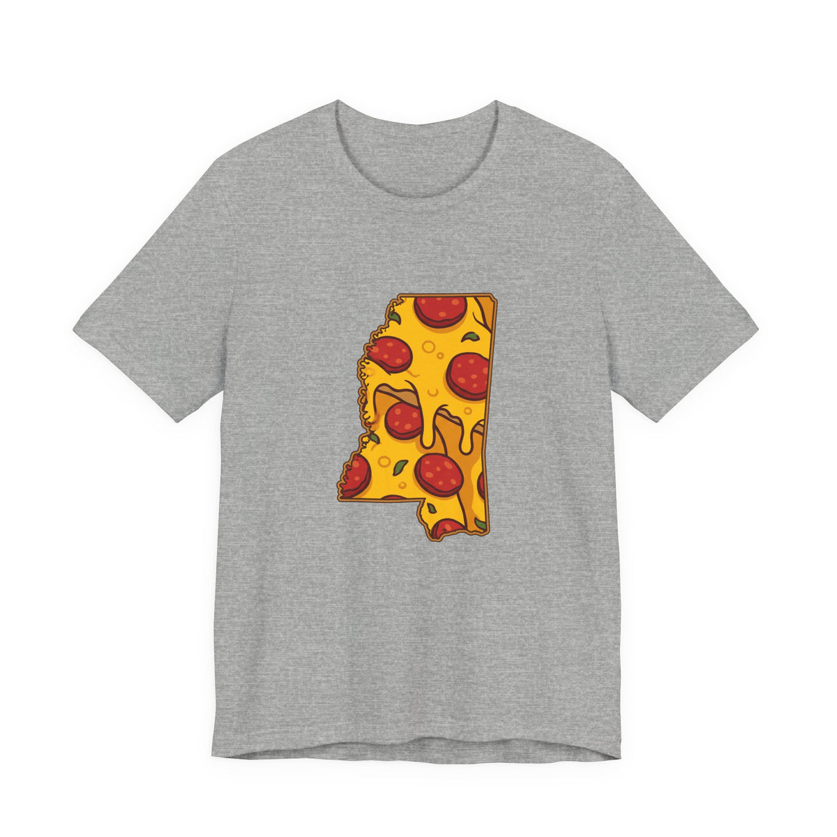 Mississippi Pizza Map T-Shirt