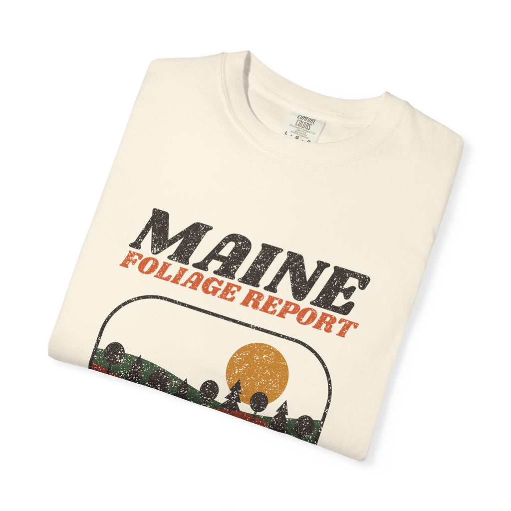 Maine Foliage Report Retro Landscape T-Shirt