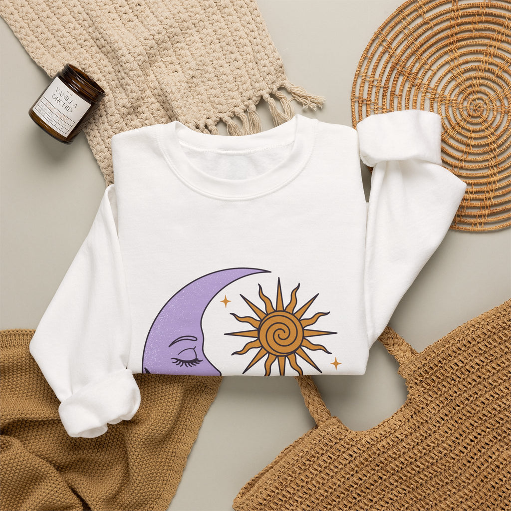 Thistle Moon Celestial Sun and Stars Crewneck Sweatshirt