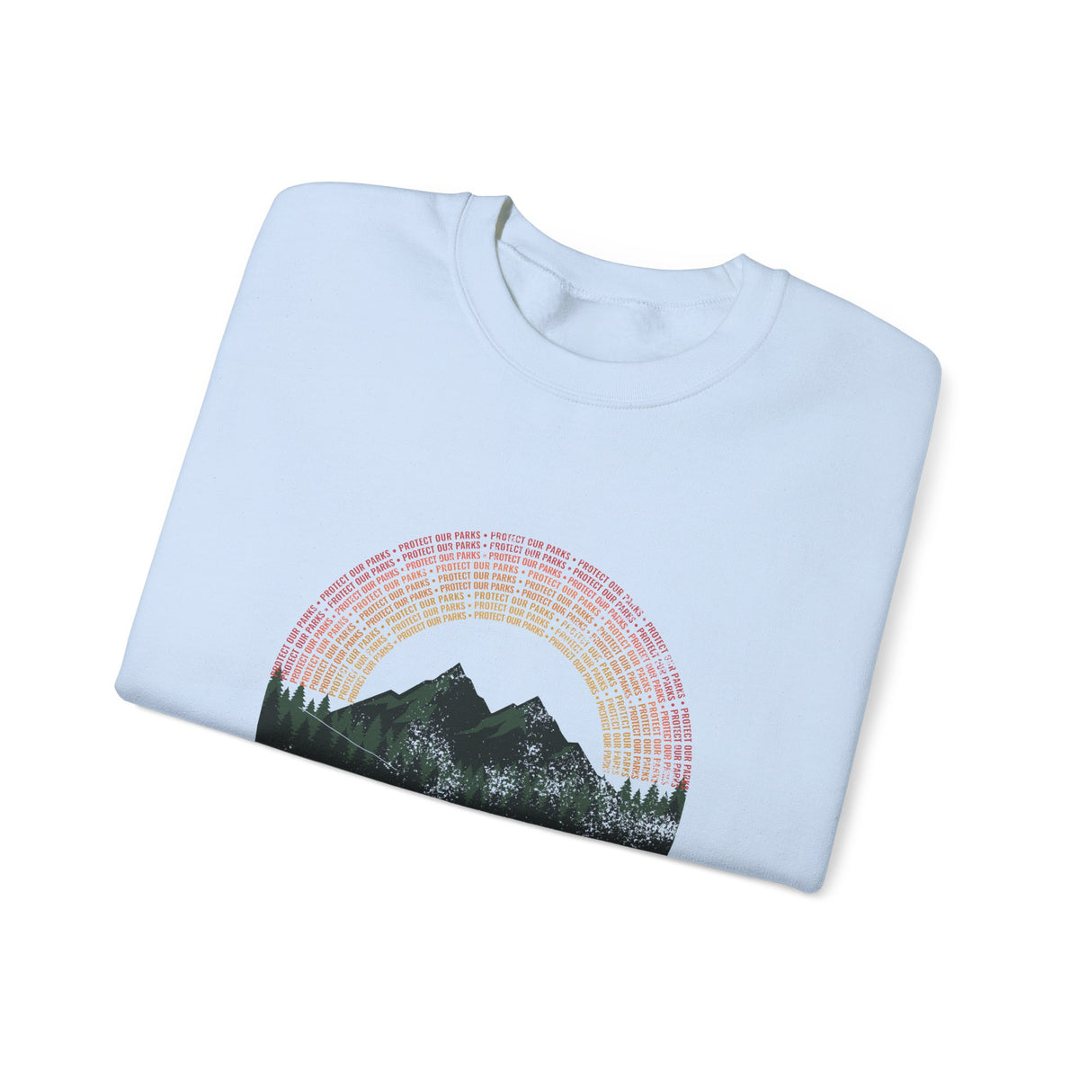 Protect Our Parks Retro Sunset Mountains Crewneck Sweatshirt