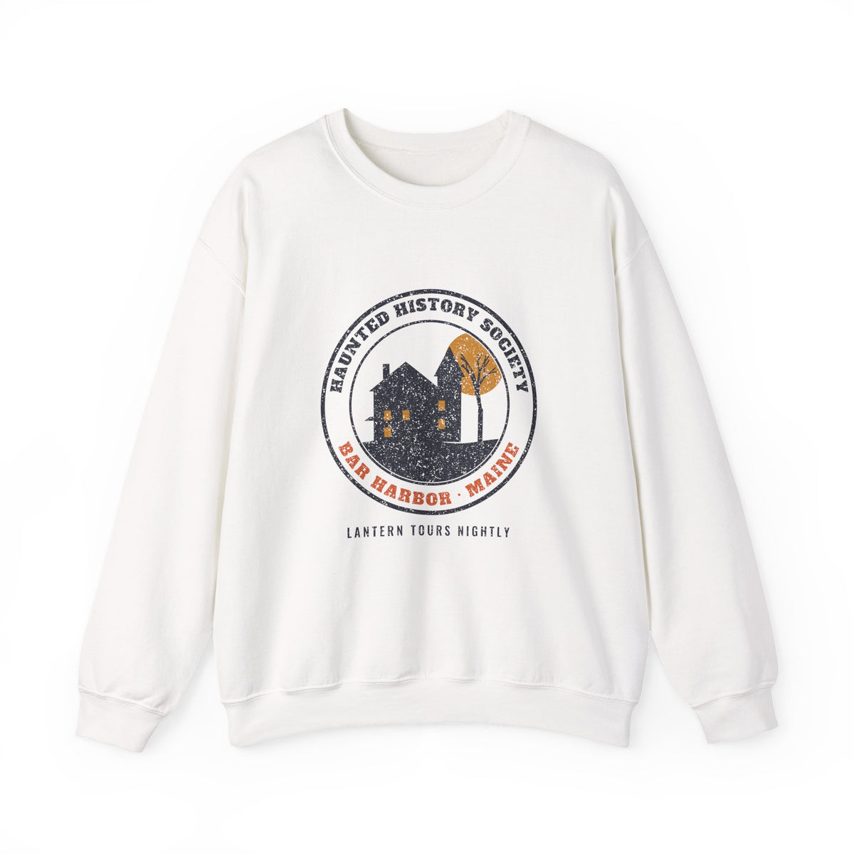 Bar Harbor Maine Haunted History Society Seal Crewneck Sweatshirt