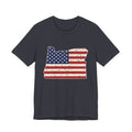 Oregon American Flag Map T-Shirt