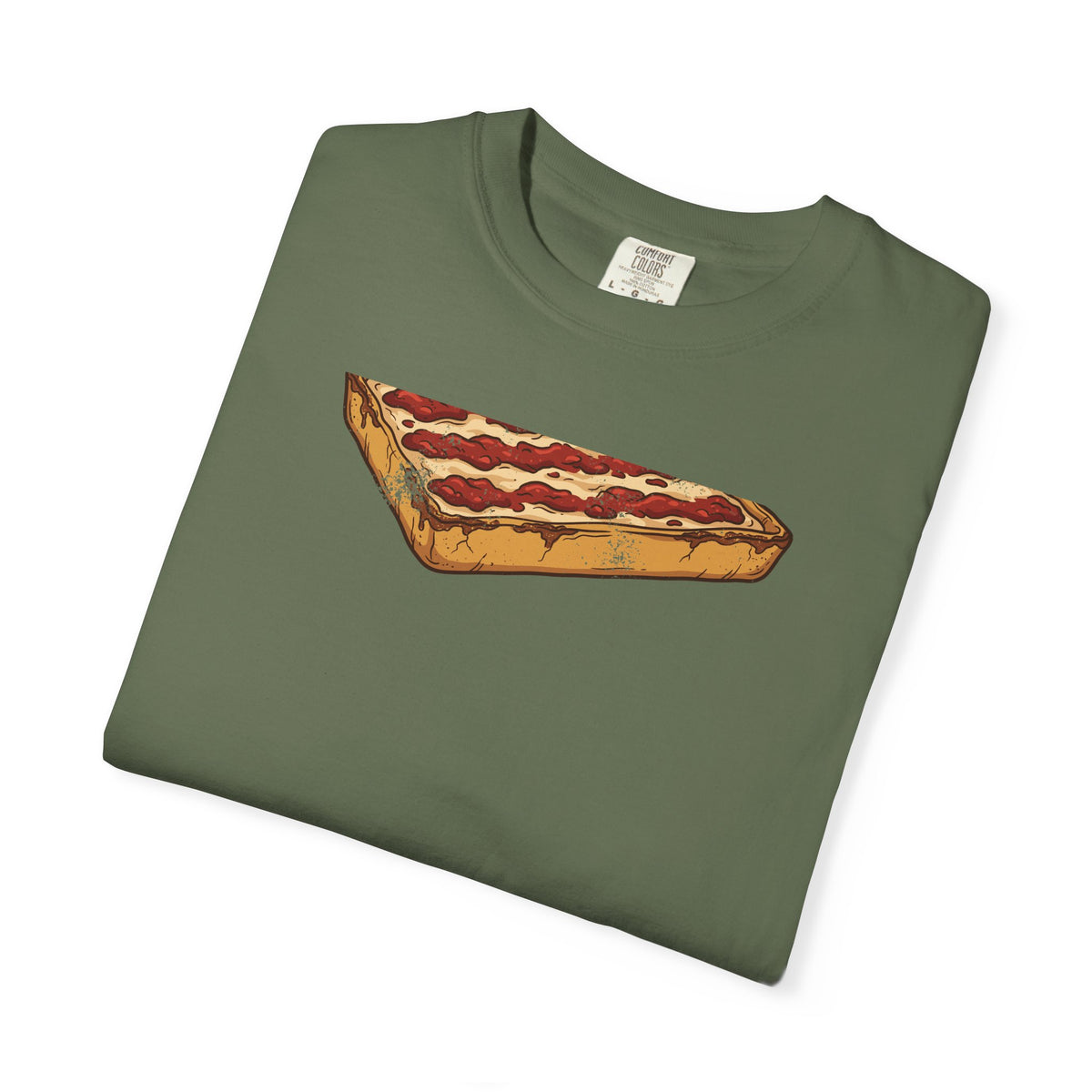 Detroit Style Pizza Retro Food Illustration T-Shirt