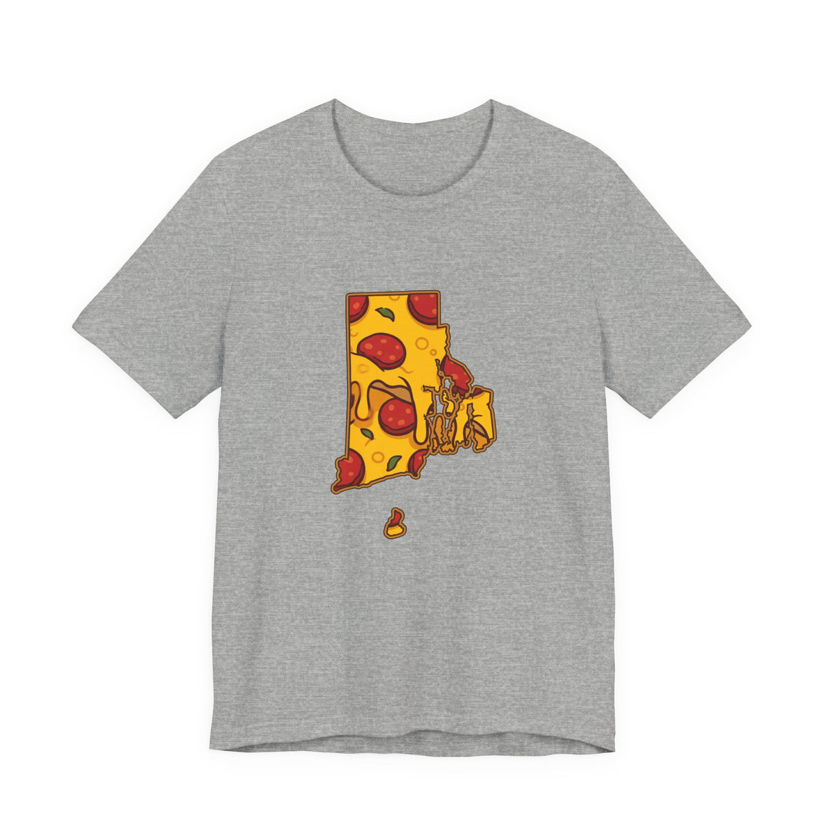 Rhode Island Pizza Map T-Shirt