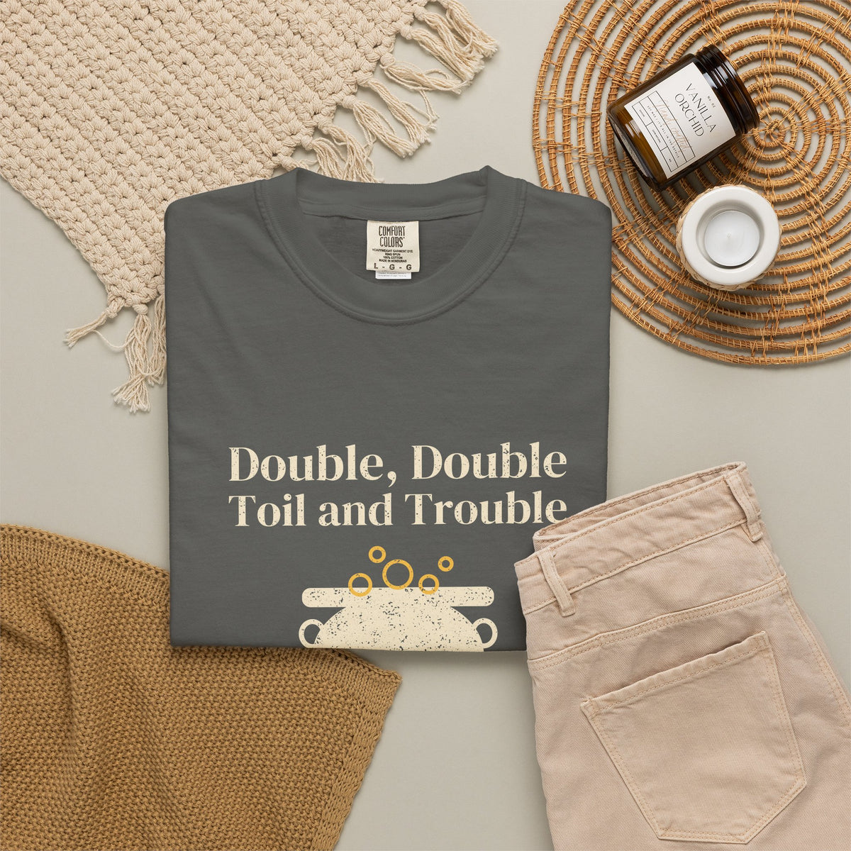 Double Double Toil and Trouble Cauldron T-Shirt