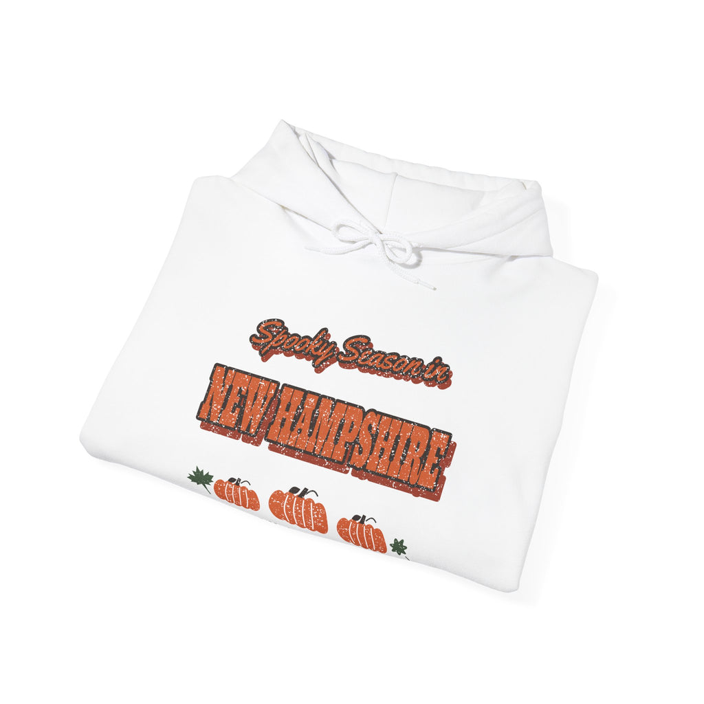 Spooky Season in New Hampshire Vintage Postcard Hoodie