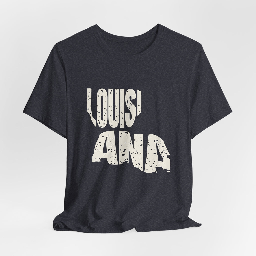 Louisiana Vintage Letters Map T-Shirt