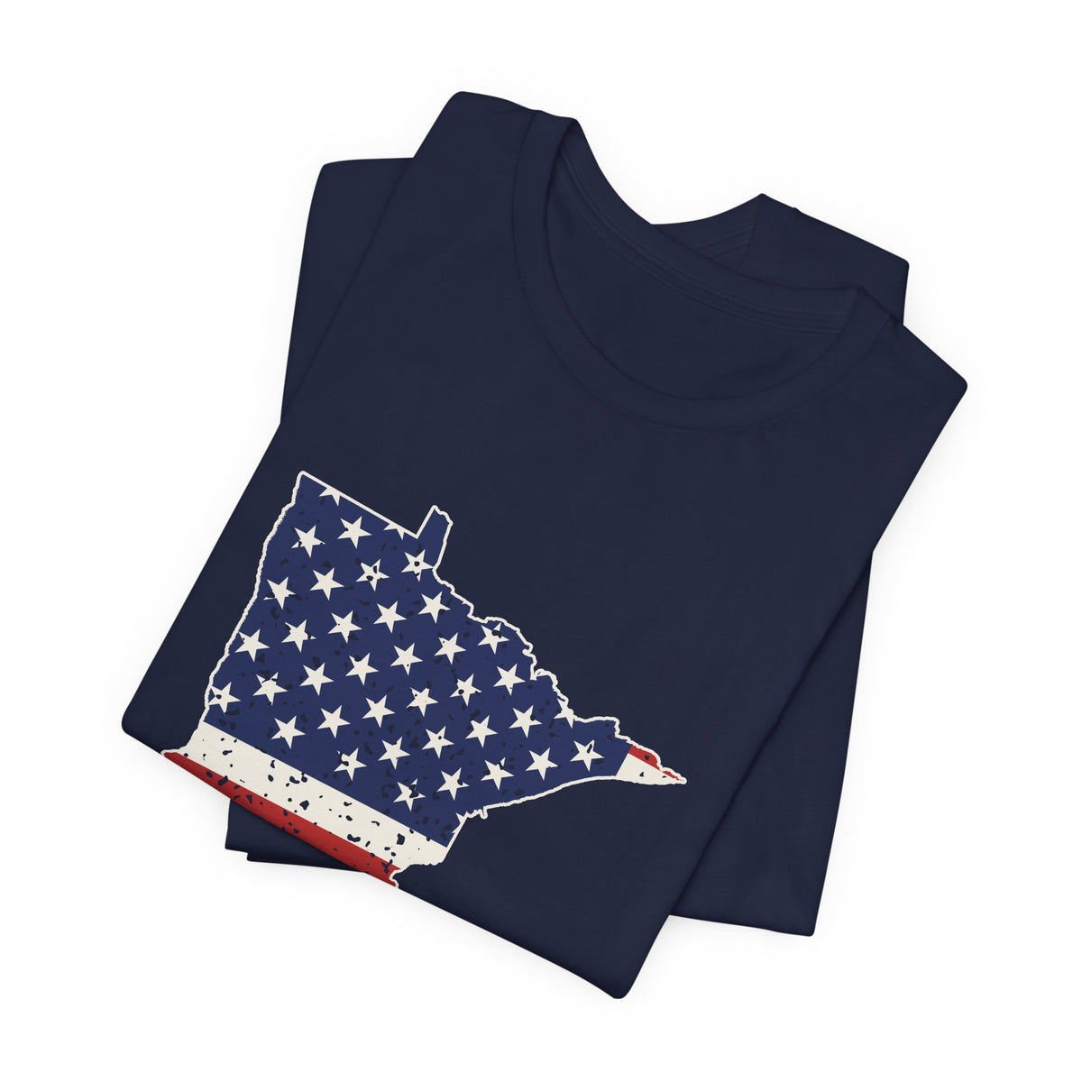 Minnesota American Flag Map T-Shirt