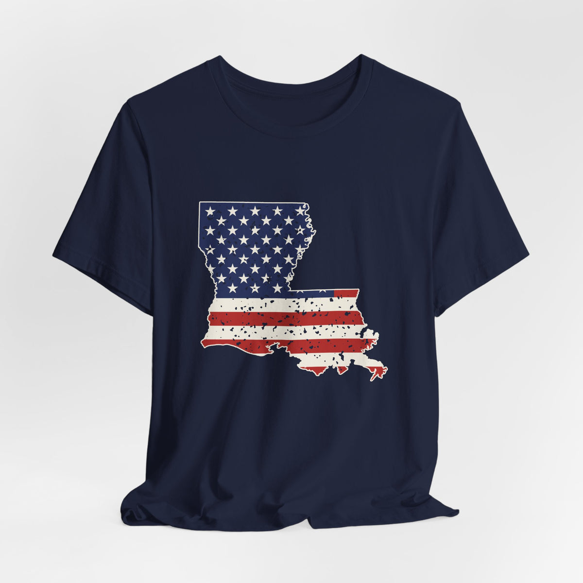Louisiana American Flag Map T-Shirt