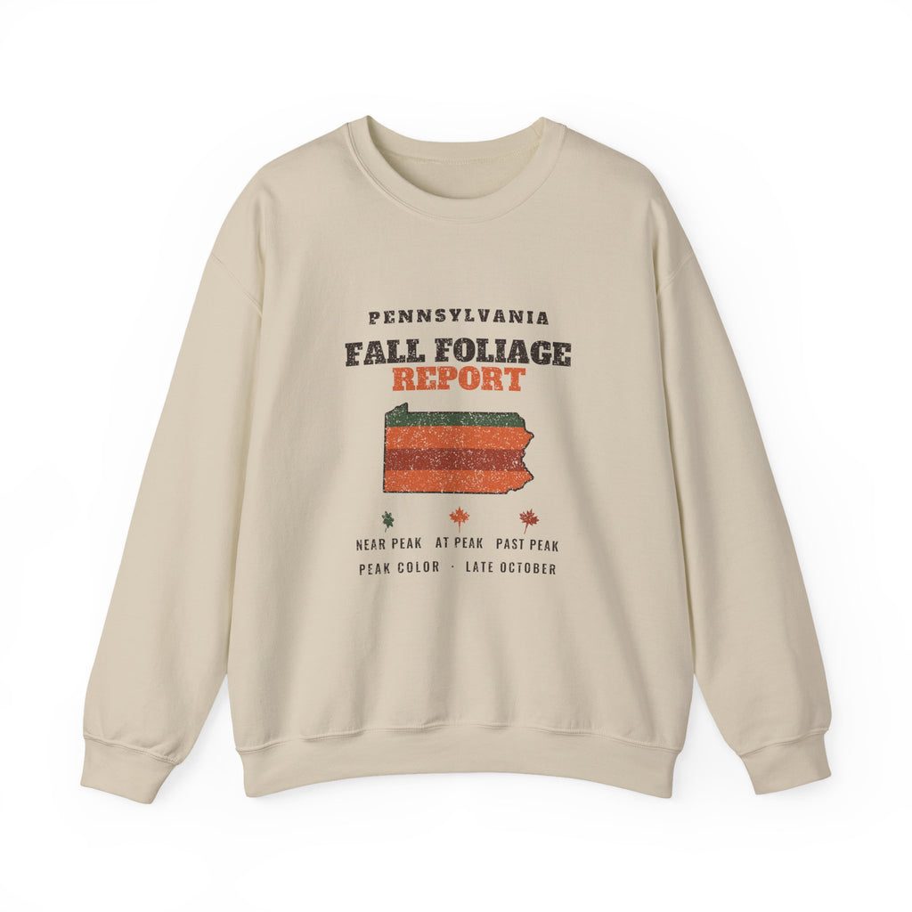 Pennsylvania Fall Foliage Report Map Crewneck Sweatshirt