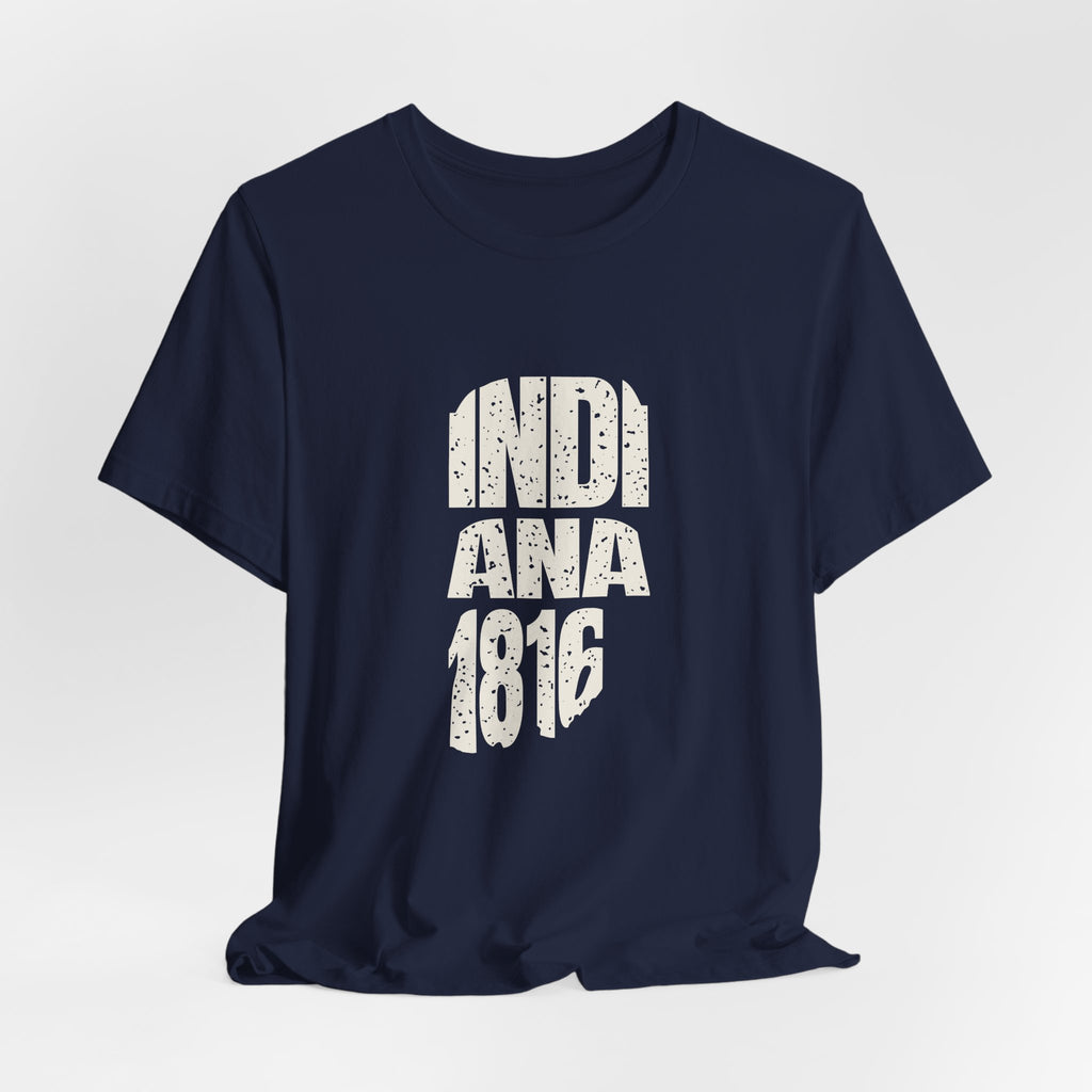 Indiana Vintage Letters Map T-Shirt