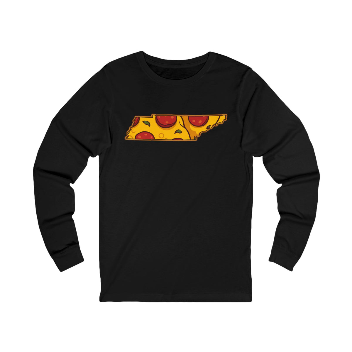Tennessee Pizza Map Long Sleeve Tee