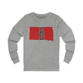 South Dakota Varsity Monogram Map Long Sleeve Tee