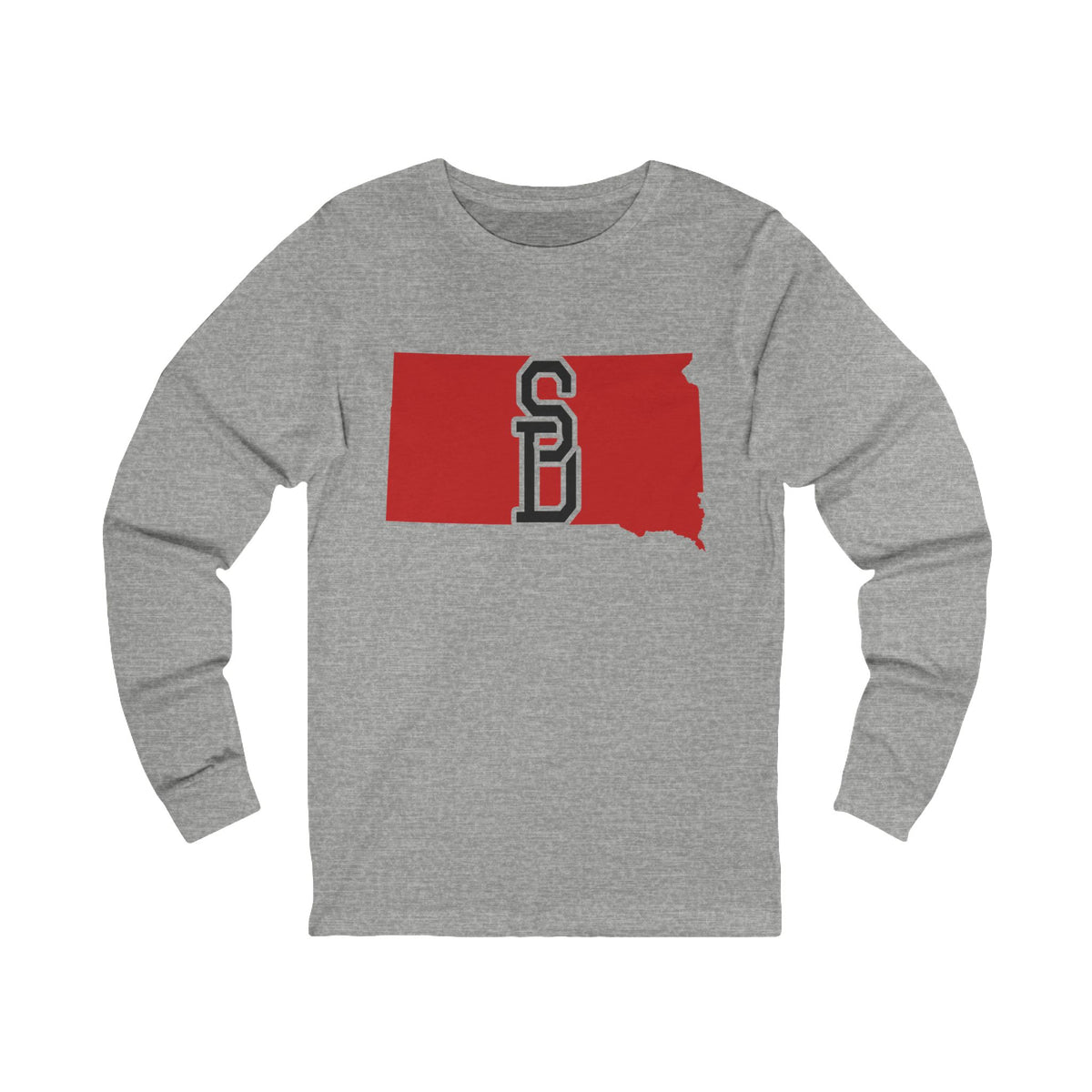 South Dakota Varsity Monogram Map Long Sleeve Tee