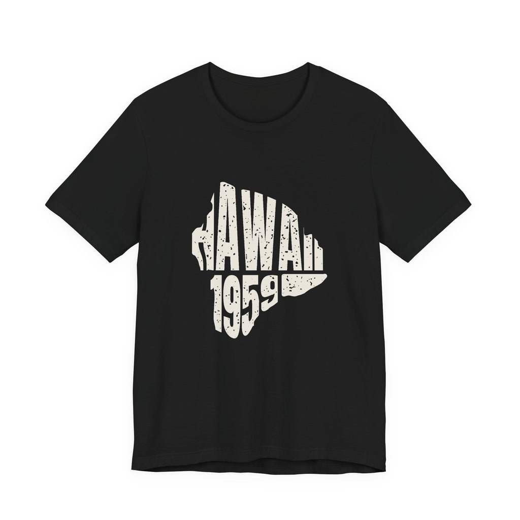 Hawaii Vintage Letters Map T-Shirt