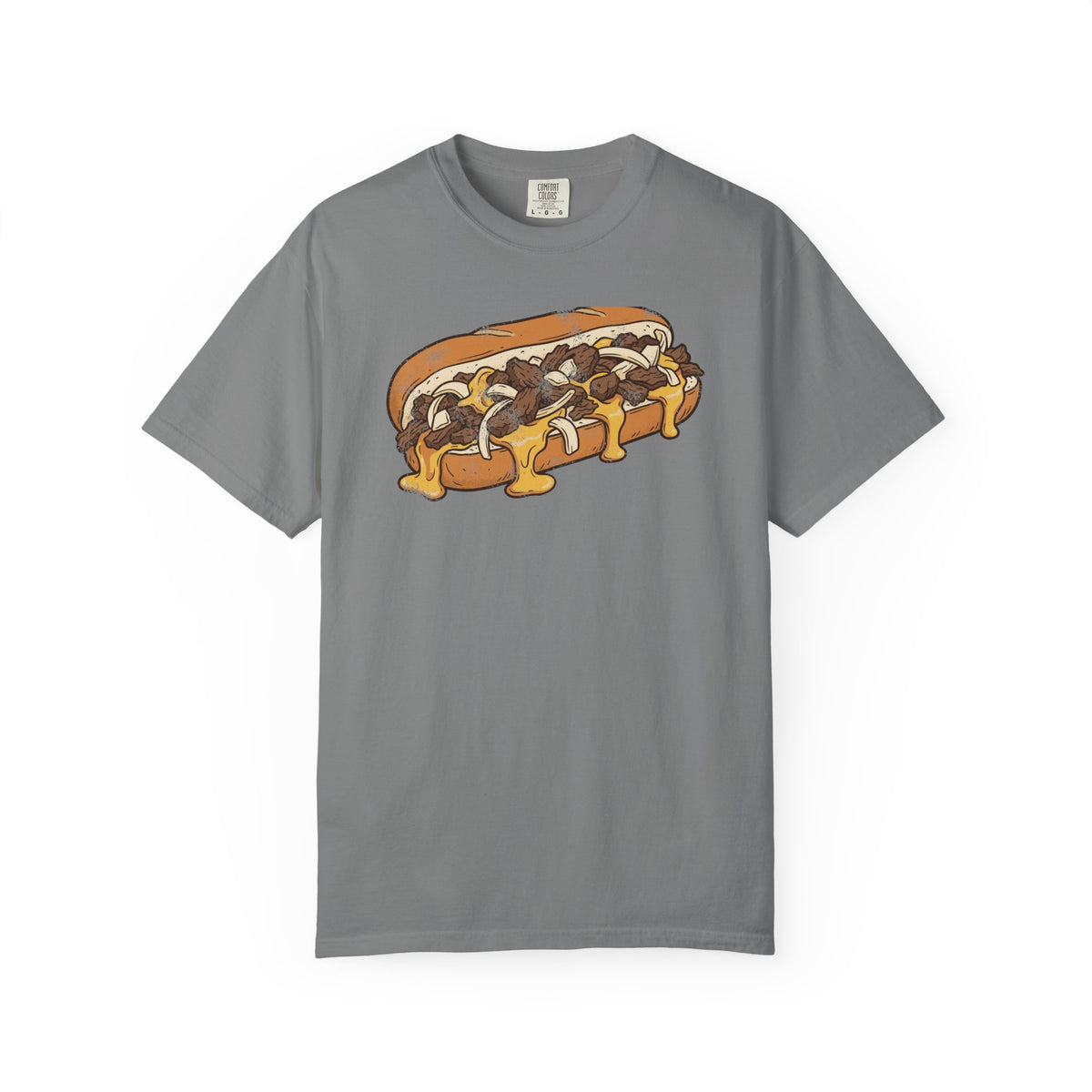 Philly Cheesesteak Retro Food Illustration T-Shirt