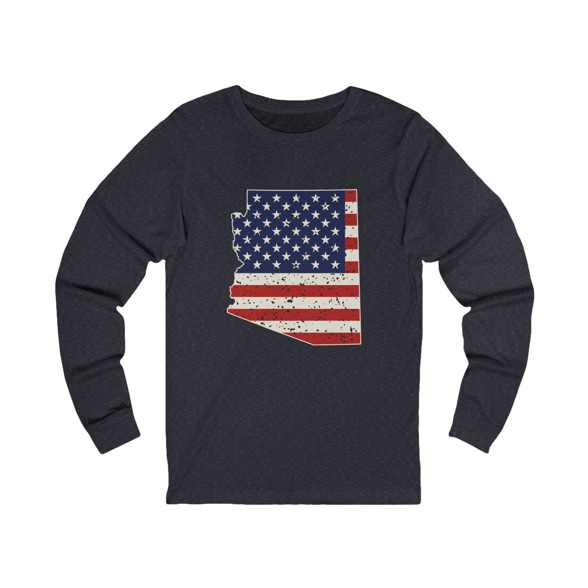 Arizona American Flag Map Long Sleeve Tee