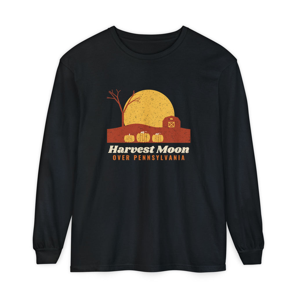 Harvest Moon Over Pennsylvania Barn Long Sleeve Tee
