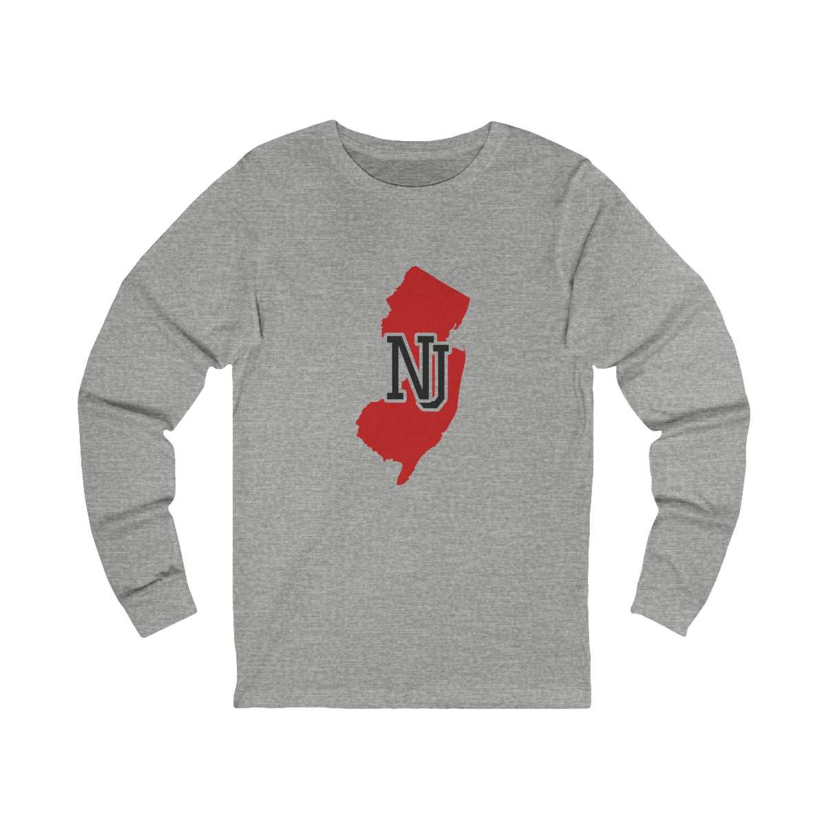 New Jersey Varsity Monogram Map Long Sleeve Tee