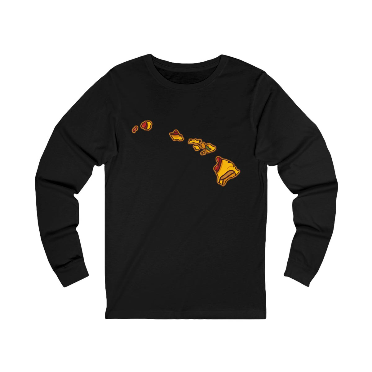 Hawaii Pizza Map Long Sleeve Tee