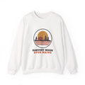 Harvest Moon Over Maine Retro Badge Crewneck Sweatshirt