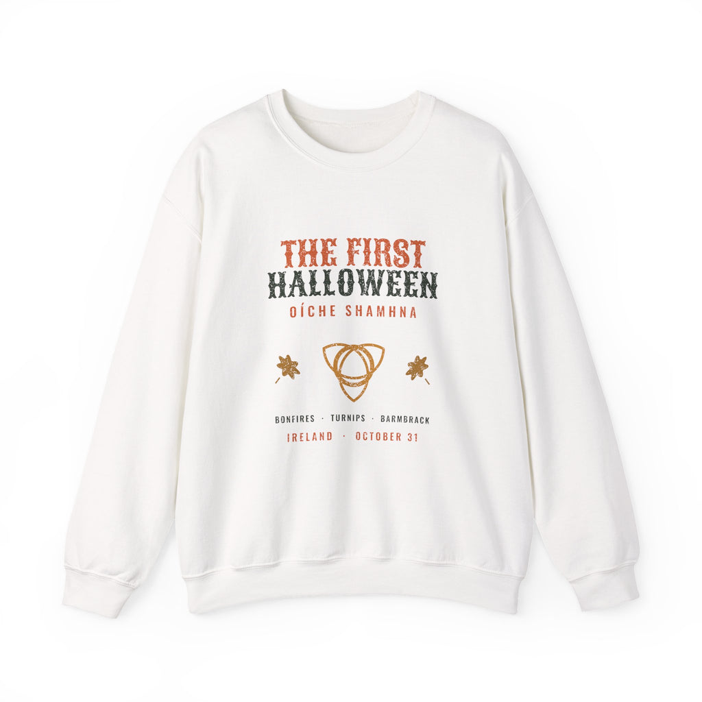 The First Halloween Oíche Shamhna Celtic Knot Crewneck Sweatshirt