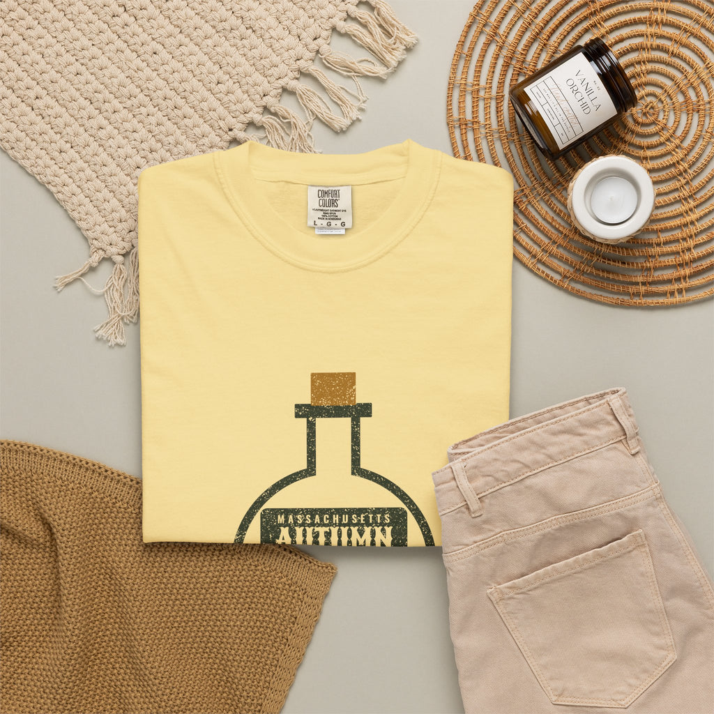 Massachusetts Autumn Apothecary Flask T-Shirt