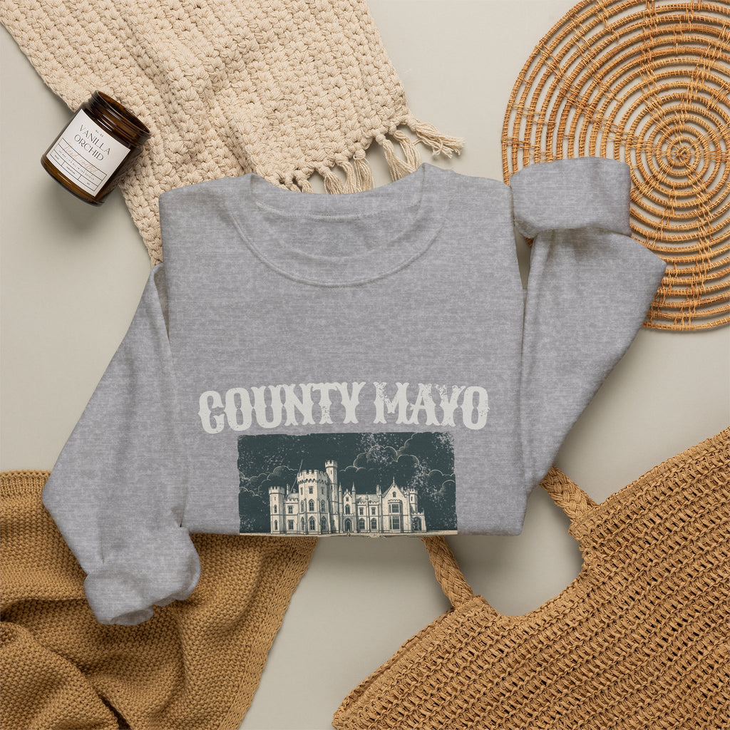 County Mayo Ireland Est 1585 Lakeside Castle Crewneck Sweatshirt