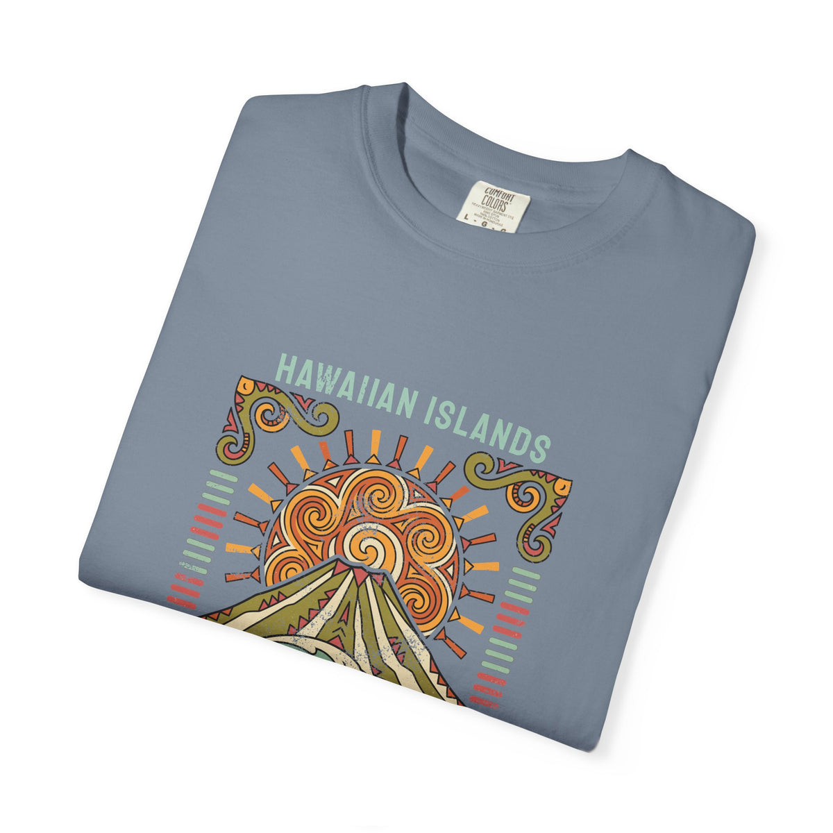 Aloha State Volcano Tattoo Sunrise Wave T-Shirt