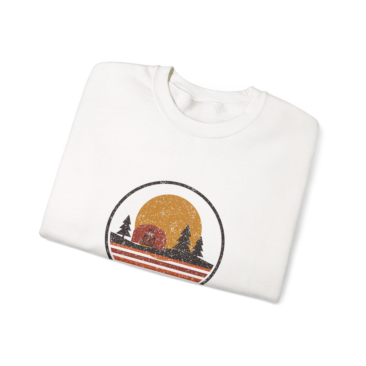 Harvest Moon Over Ohio Retro Badge Crewneck Sweatshirt