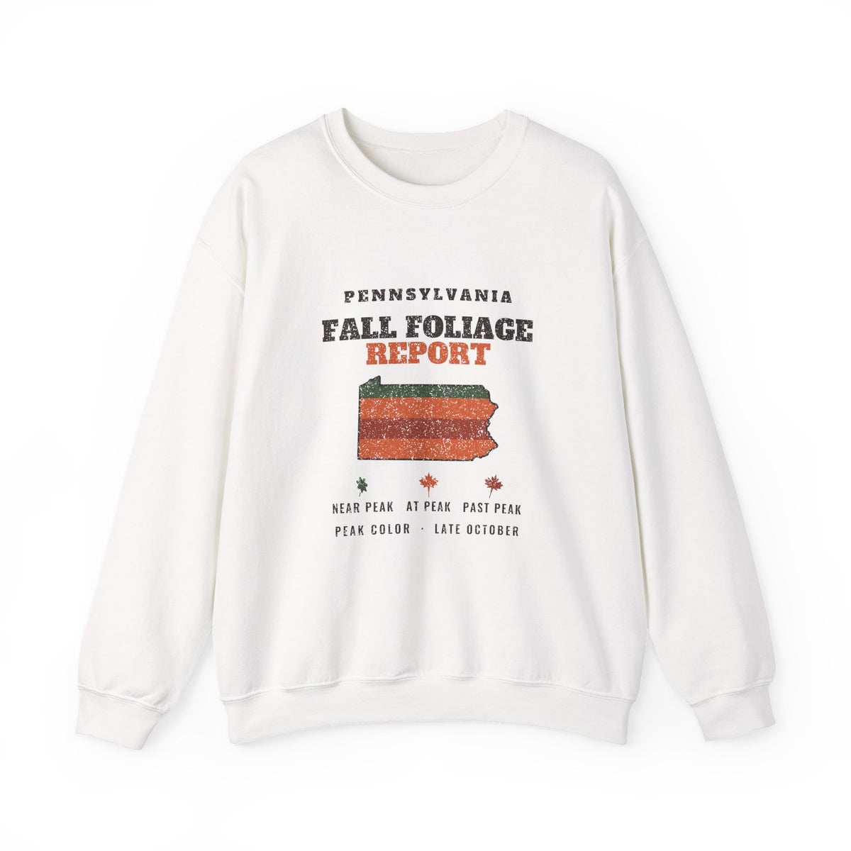 Pennsylvania Fall Foliage Report Map Crewneck Sweatshirt