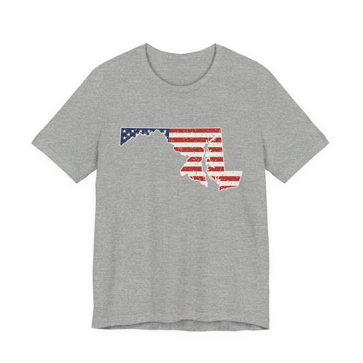 Maryland American Flag Map T-Shirt