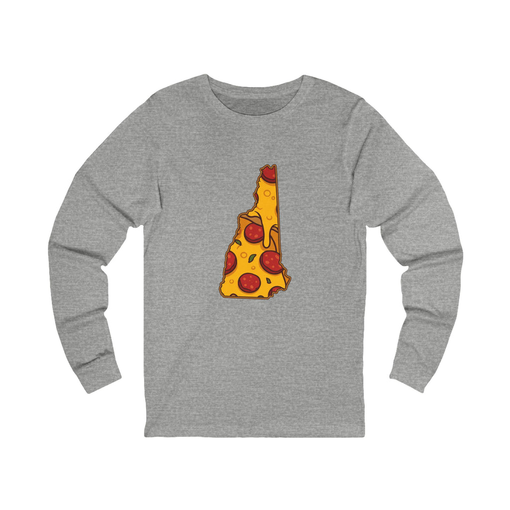 New Hampshire Pizza Map Long Sleeve Tee