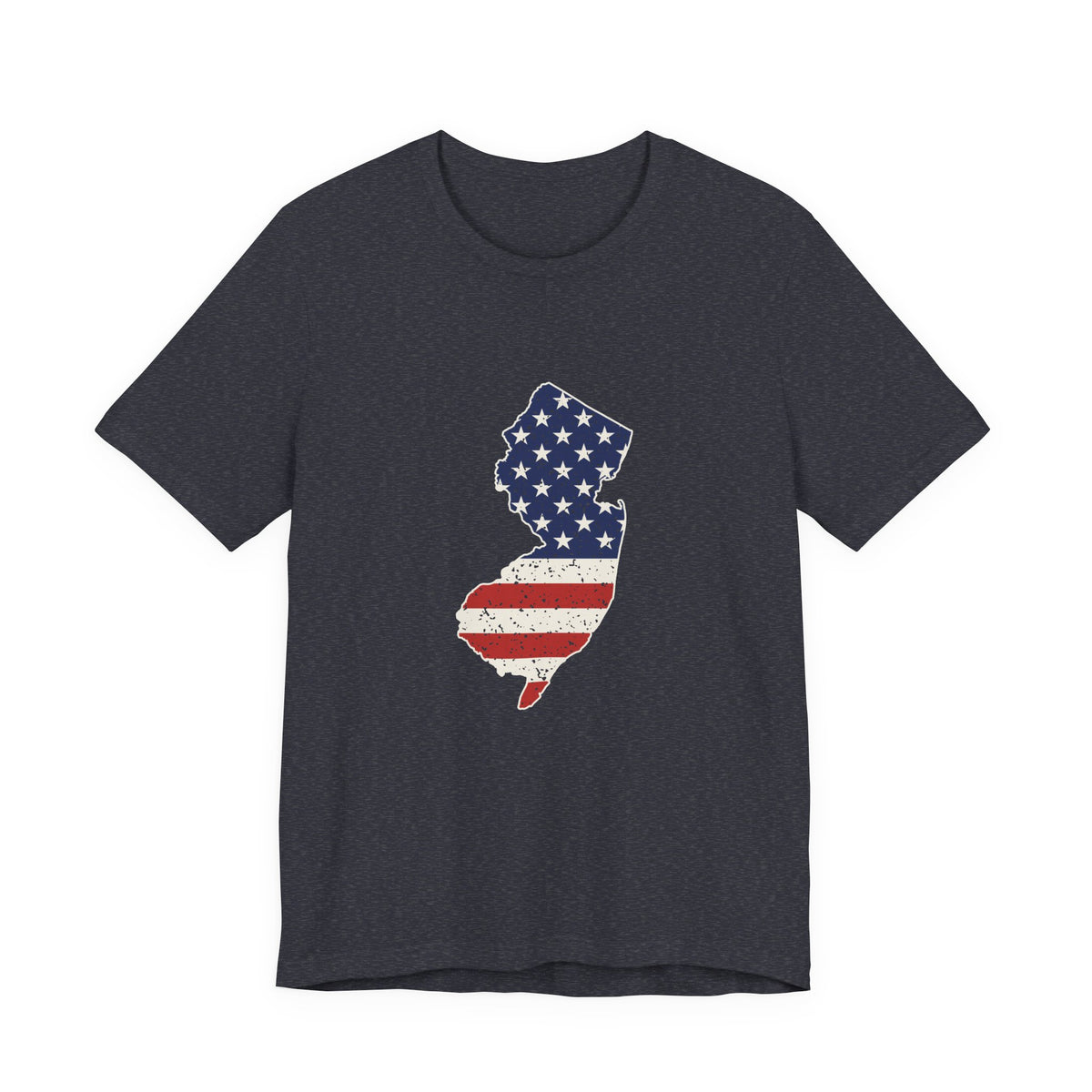 New Jersey American Flag Map T-Shirt